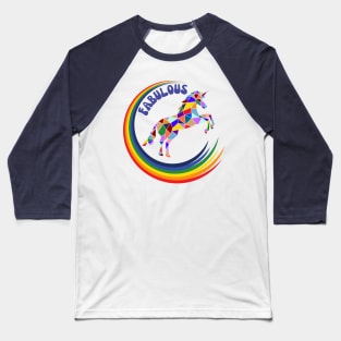 Fabulous Unicorn Baseball T-Shirt